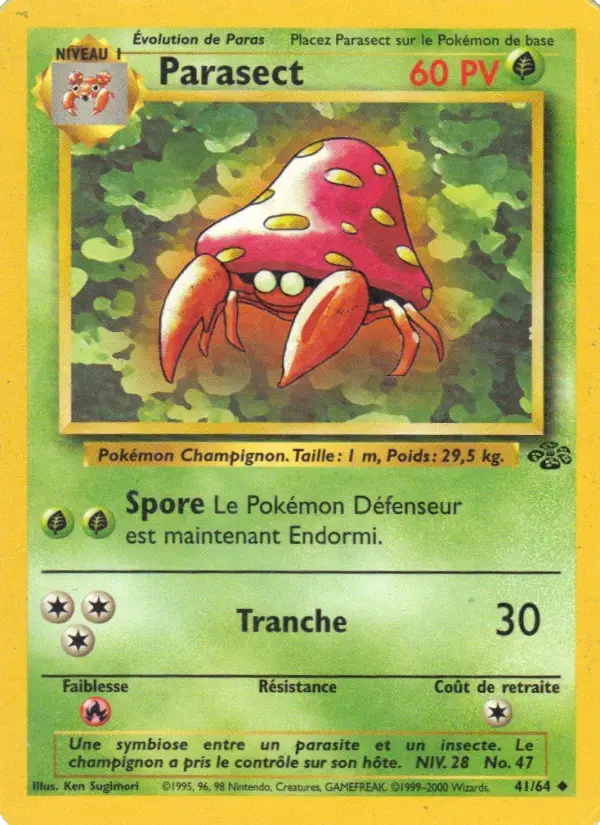 Carte Pokémon Parasect #41 — Jungle