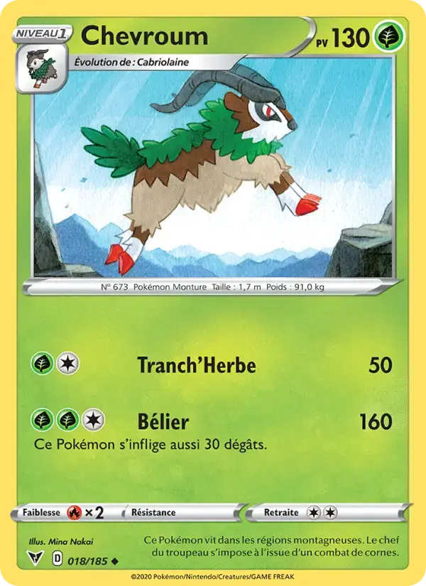 Carte Pokémon Chevroum #18 — Voltage Éclatant
