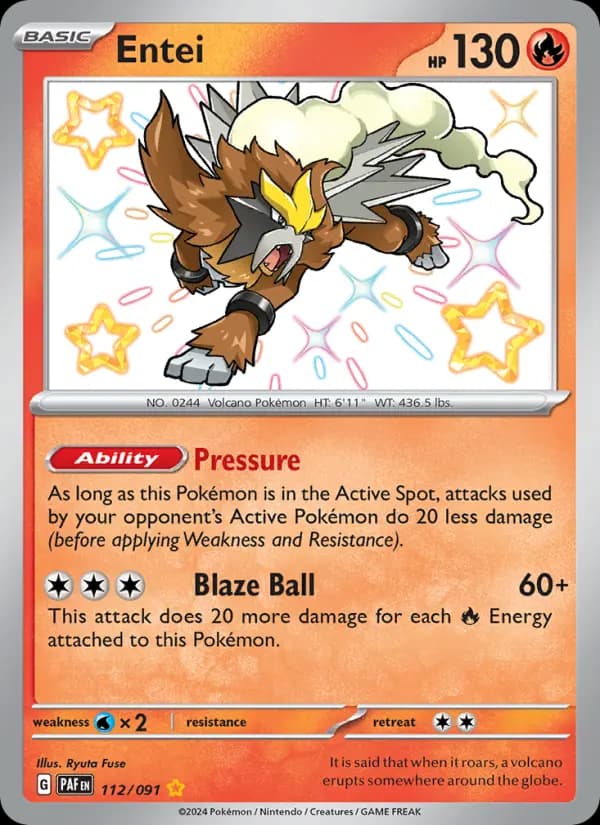 Entei #112 — Paldean Fates