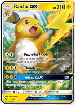 Raichu GX #29 — Shining Legends