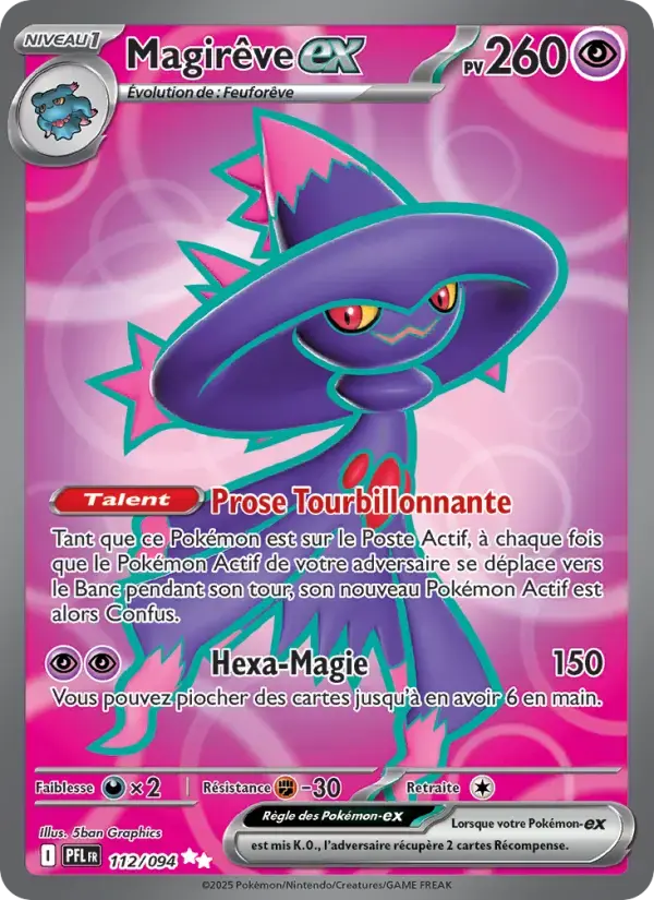 Carte Pokémon Magirêve-ex #112 — Flammes Fantasmagoriques