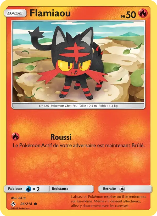Carte Pokémon Flamiaou #26 — Alliance Infaillible