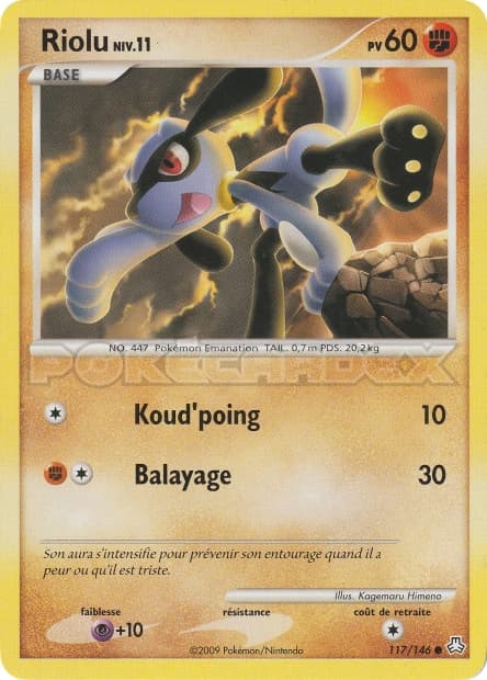 Carte Pokémon Riolu #117 — Éveil des Légendes