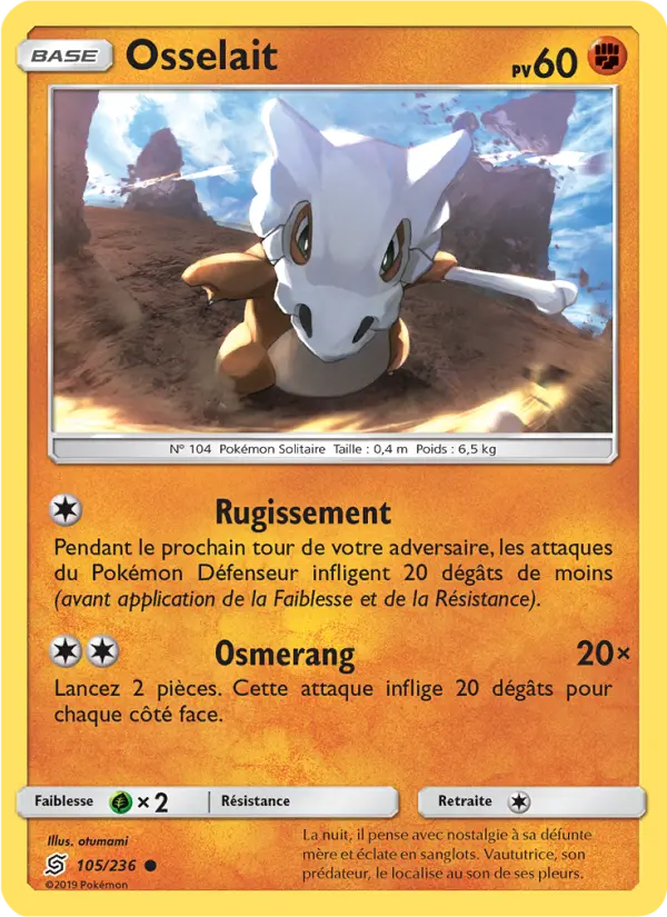 Carte Pokémon Osselait #105 — Harmonie des Esprits