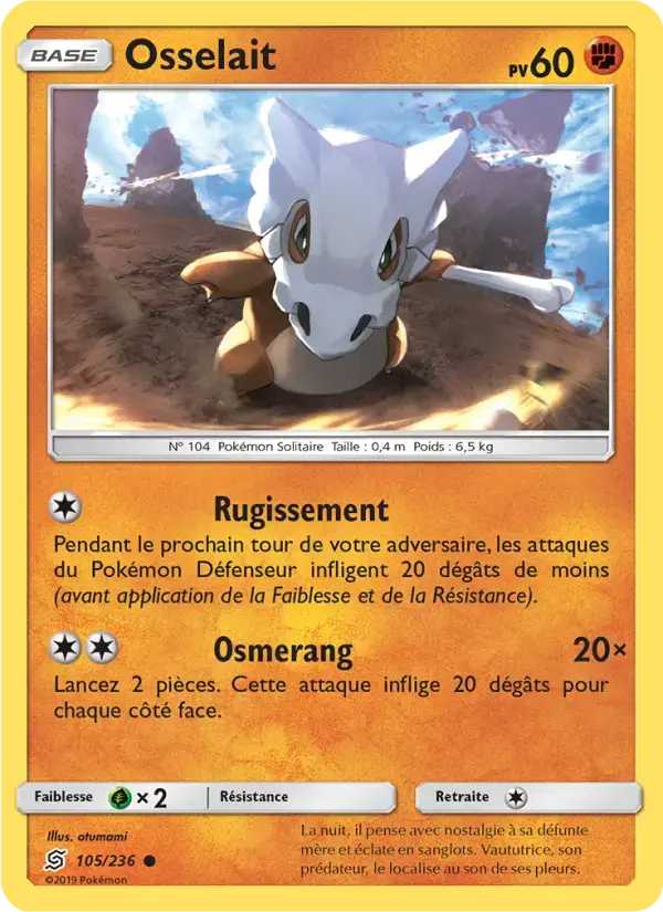 Carte Pokémon Osselait #105 — Harmonie des Esprits