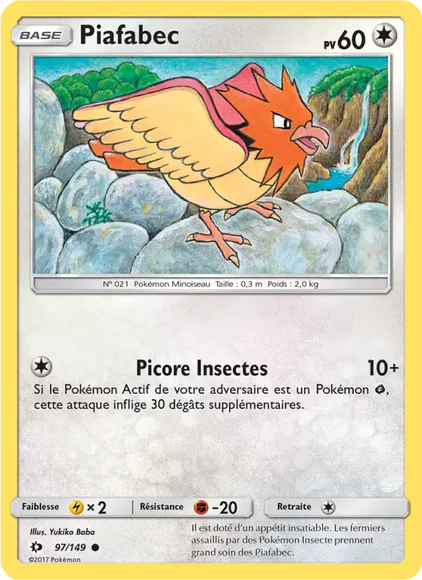 Carte Pokémon Piafabec #97 — Soleil et Lune