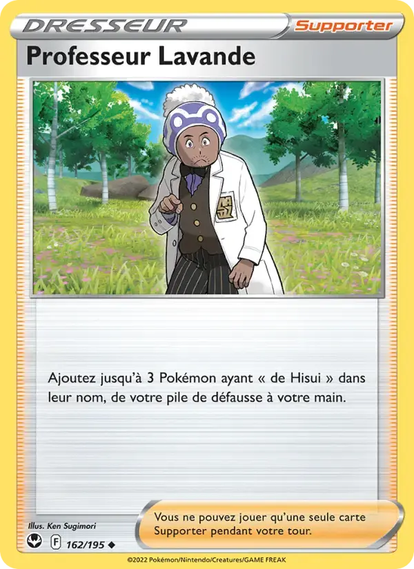 Carte Pokémon Professeur Lavande #162 — Tempête Argentée