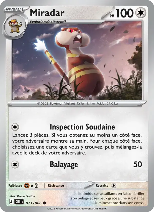 Carte Pokémon Miradar #071 — Chaos Ascendant