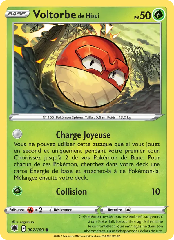 Carte Pokémon Voltorbe de Hisui #002 — Astres Radieux
