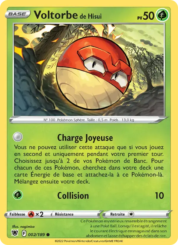 Carte Pokémon Voltorbe de Hisui #002 — Astres Radieux