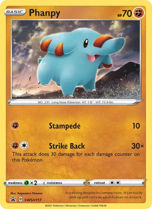 Carte Pokémon Phanpy #SWSH117 — Promos Épée et Bouclier