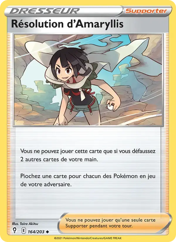 Carte Pokémon Résolution d'Amaryllis #164 — Évolution Céleste