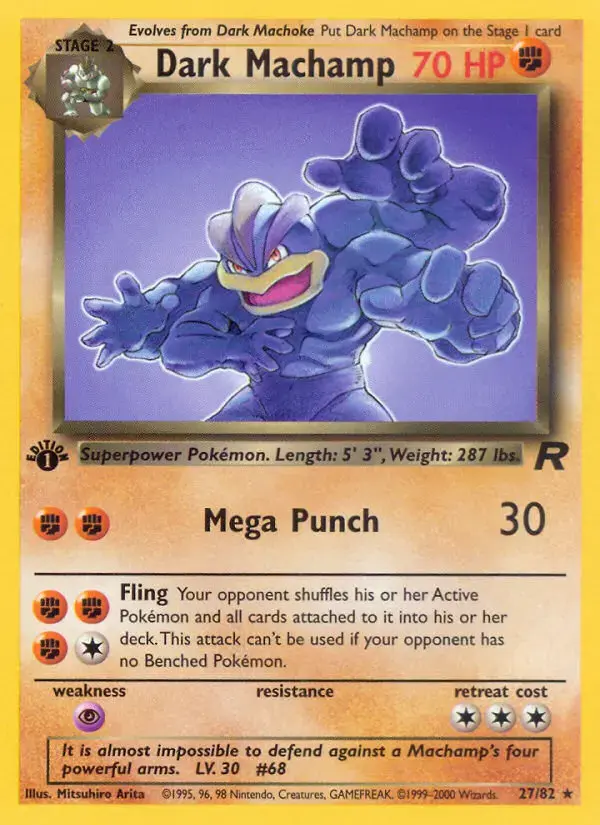 Dark Machamp #27 — Team Rocket