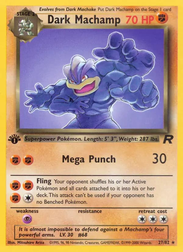 Dark Machamp #27 — Team Rocket