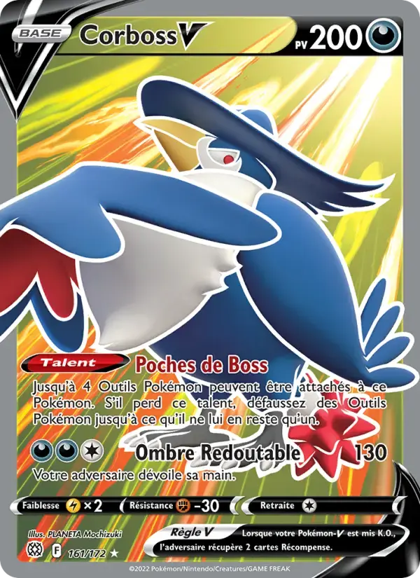 Carte Pokémon Corboss V #161 — Stars Étincelantes