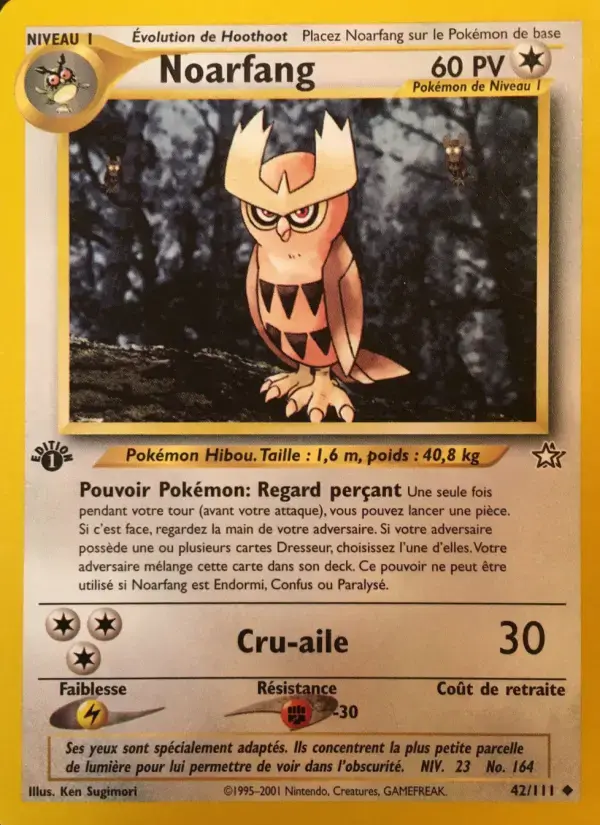 Carte Pokémon Noarfang #42 — Neo Genesis