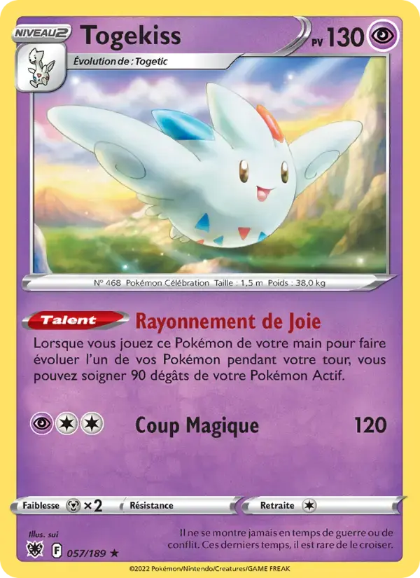 Carte Pokémon Togekiss #057 — Astres Radieux
