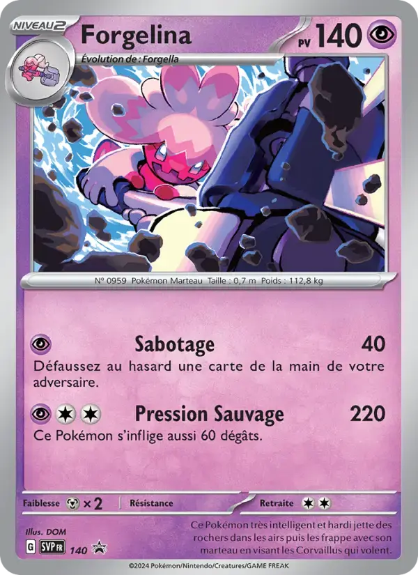 Carte Pokémon Forgelina #140 — Promos Écarlate et Violet