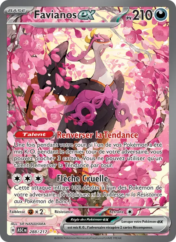 Carte Pokémon Favianos-ex #288 — Héros Transcendants