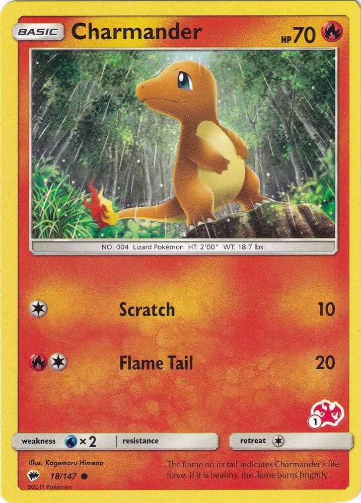 Charmander #018 Stamp V1 — Burning Shadows