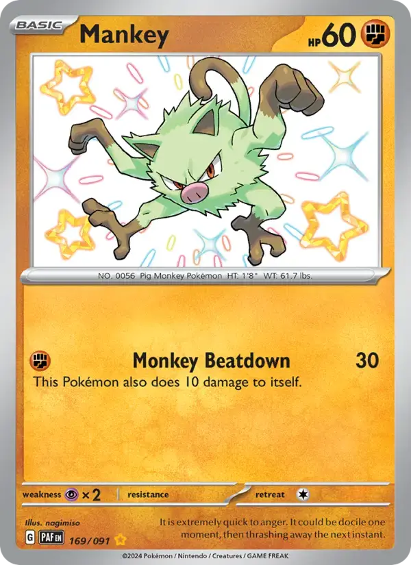 Mankey #169 — Paldean Fates