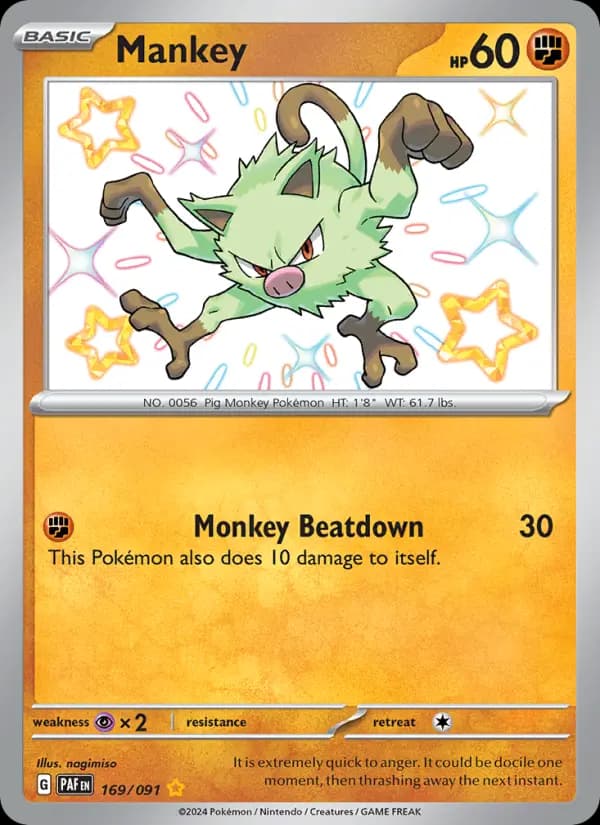 Mankey #169 — Paldean Fates