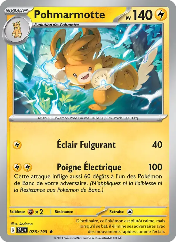 Carte Pokémon Pohmarmotte #076 — Évolutions à Paldea