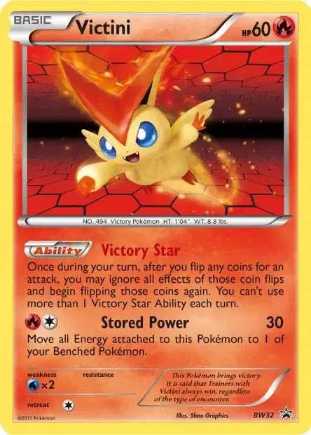 Carte Pokémon Victini #BW32 — Jumbo