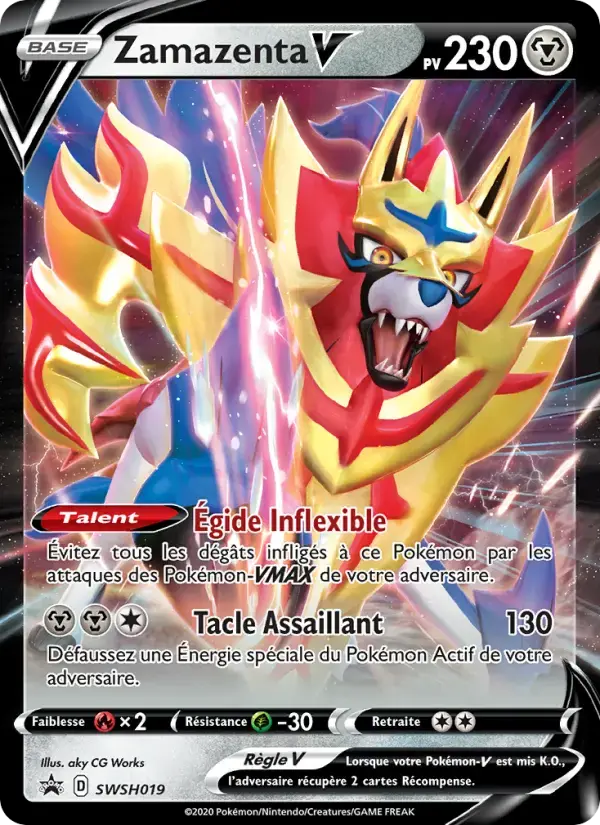 Carte Pokémon Zamazenta V #SWSH019 — Promos Épée et Bouclier