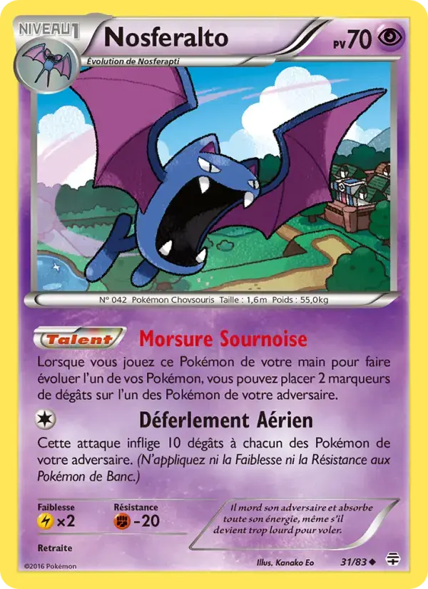 Carte Pokémon Nosferalto #31 — Générations