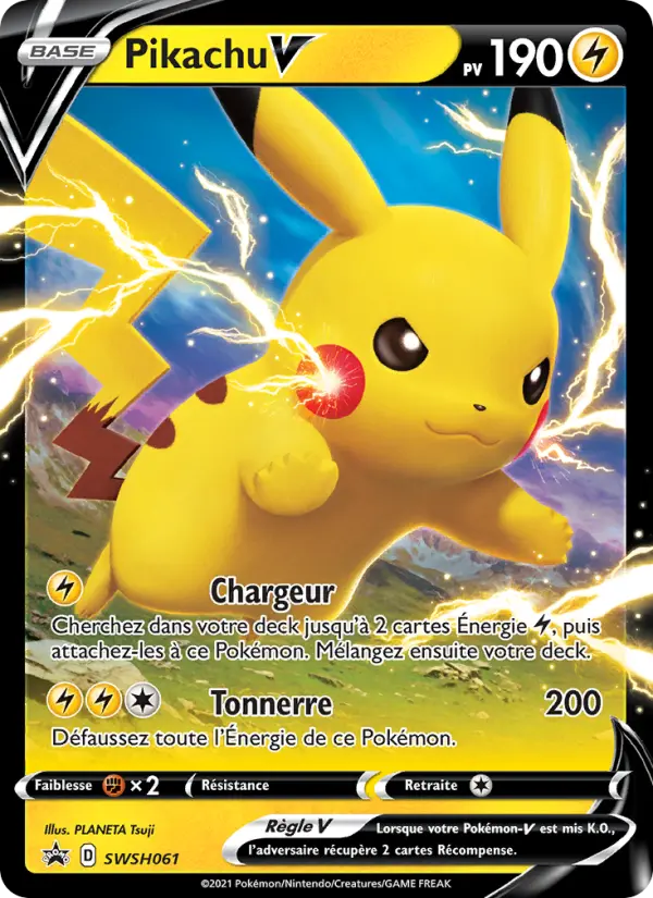 Carte Pokémon Pikachu V #SWSH061 — Promos Épée et Bouclier