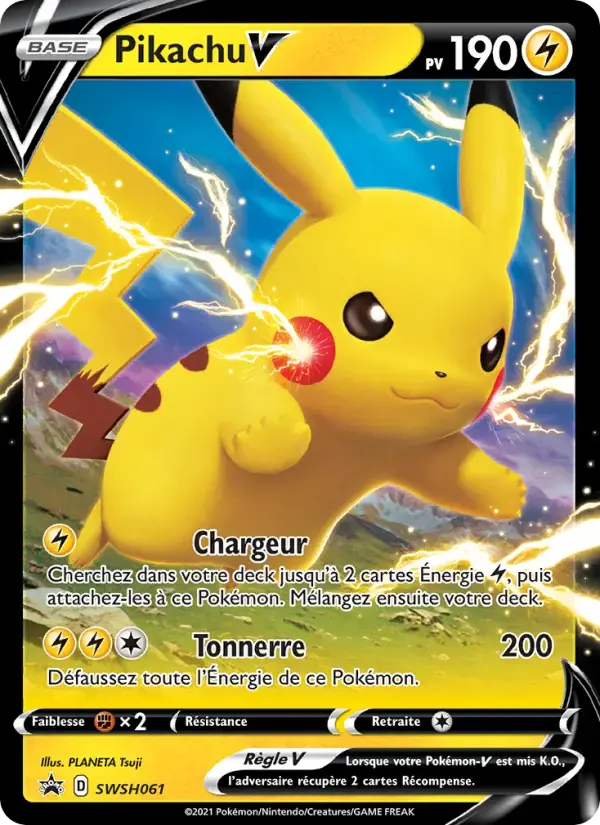 Carte Pokémon Pikachu V #SWSH061 — Promos Épée et Bouclier