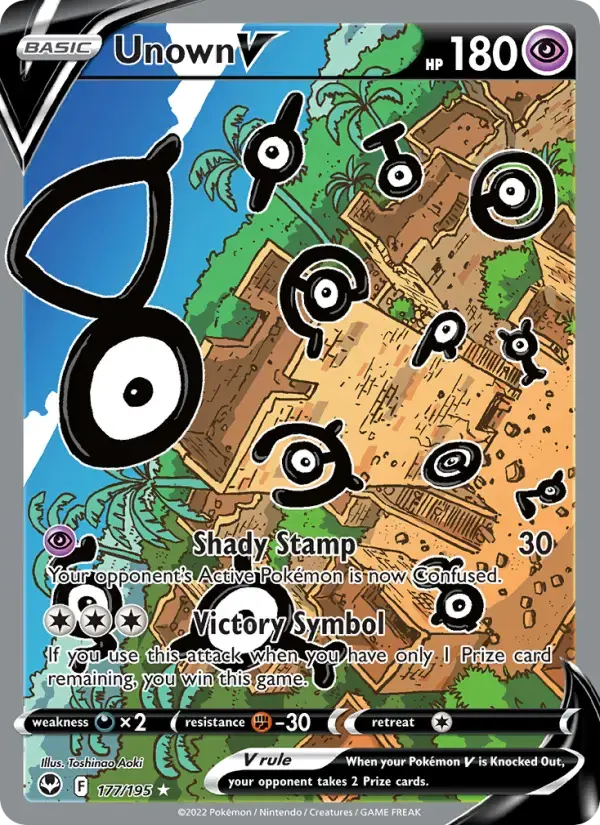 Unown V #177 — Silver Tempest