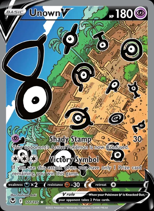 Unown V #177 — Silver Tempest