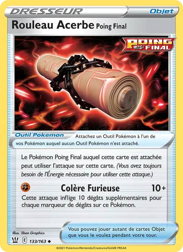 Carte Pokémon Rouleau Acerbe Poing Final #133 — Styles de Combat