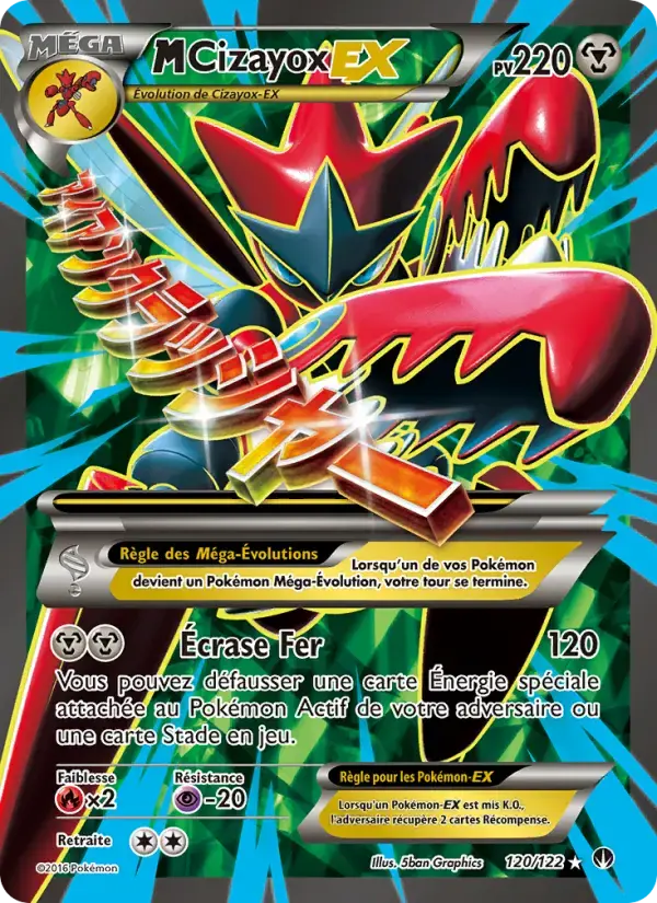 Carte Pokémon M-Cizayox EX #120 — Rupture Turbo