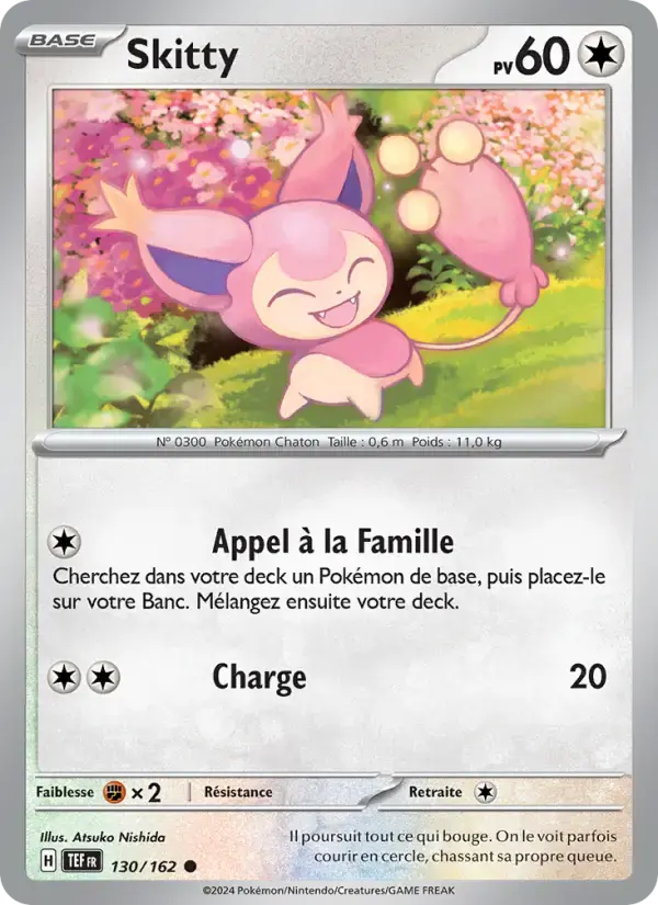 Carte Pokémon Skitty #130 — Forces Temporelles