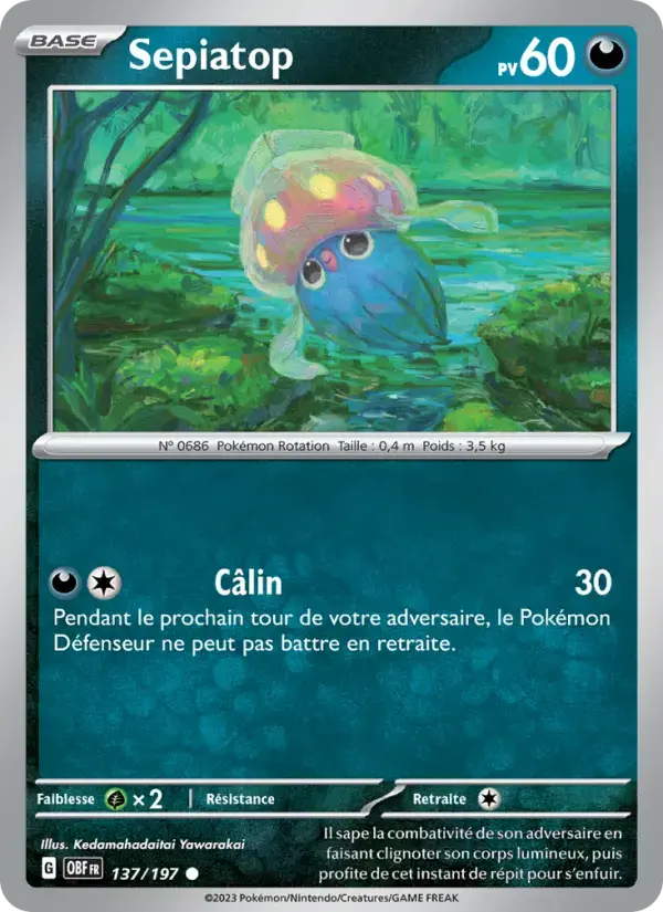 Carte Pokémon Sepiatop #137 — Flammes Obsidiennes