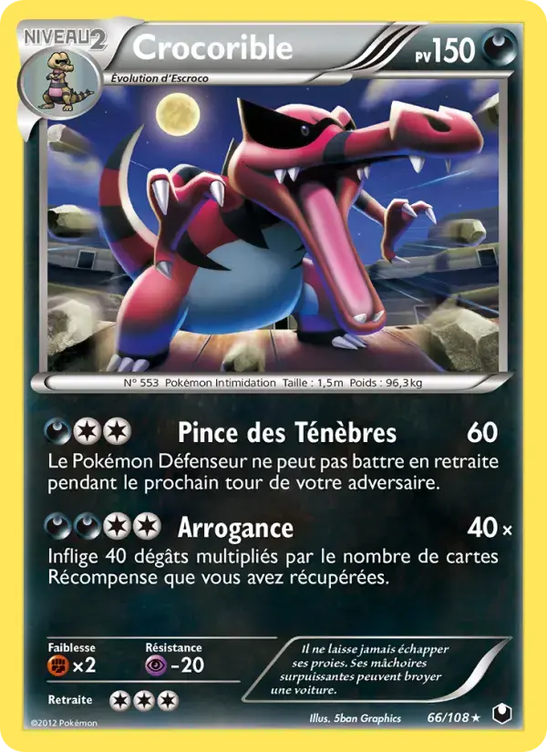 Carte Pokémon Crocorible #66 — Explorateurs Obscurs