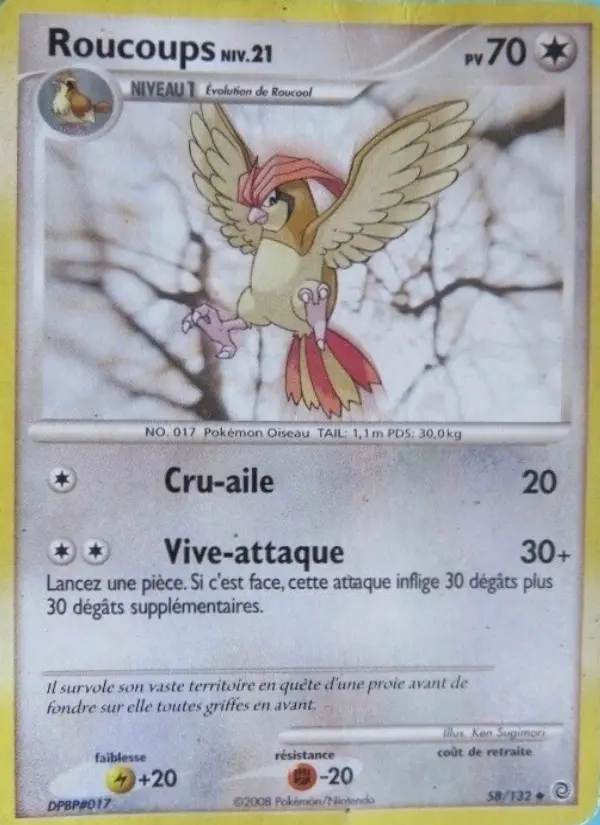 Carte Pokémon Roucoups #58 — Merveilles Secrètes