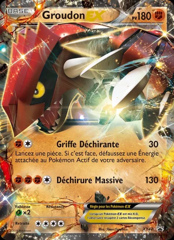 Carte Pokémon Groudon EX #XY42 — Promos X&Y
