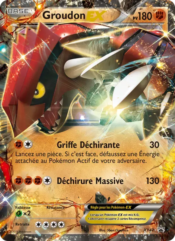 Carte Pokémon Groudon EX #XY42 — Promos X&Y
