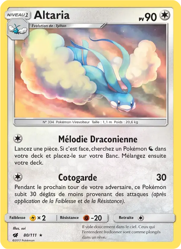 Carte Pokémon Altaria #80 — Invasion Carmin