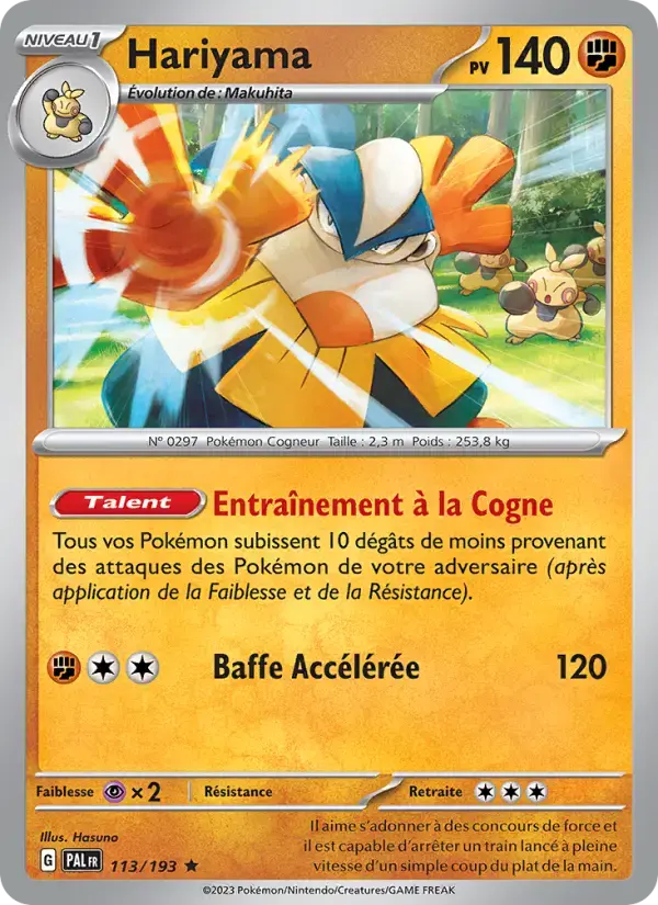 Carte Pokémon Hariyama #113 — Évolutions à Paldea