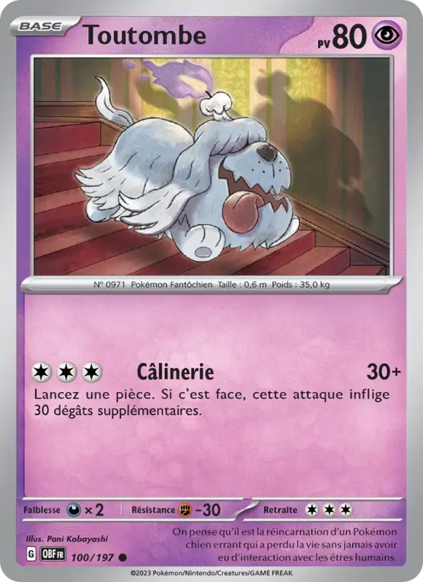 Carte Pokémon Toutombe #100 — Flammes Obsidiennes