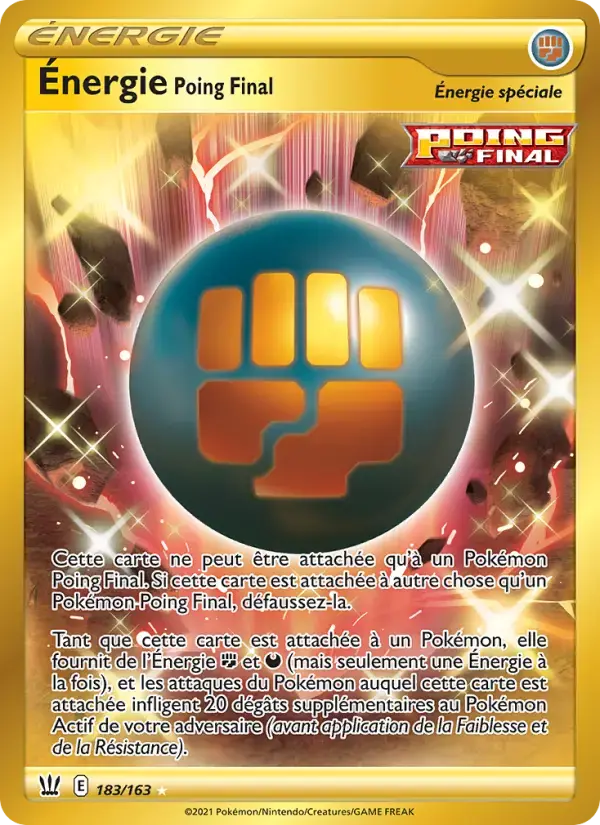 Carte Pokémon Énergie Poing Final #183 — Styles de Combat