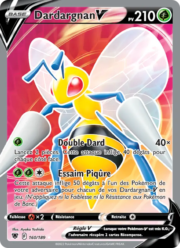 Carte Pokémon Dardargnan V #160 — Astres Radieux