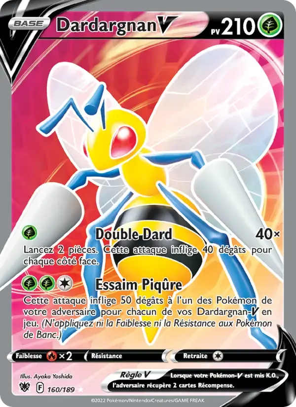 Carte Pokémon Dardargnan V #160 — Astres Radieux