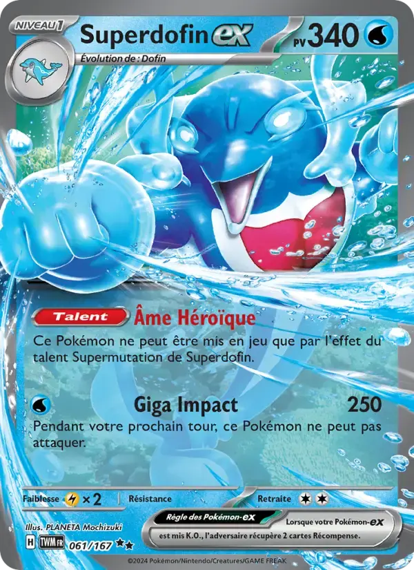 Carte Pokémon Superdofin-ex #061 — Mascarade Crépusculaire