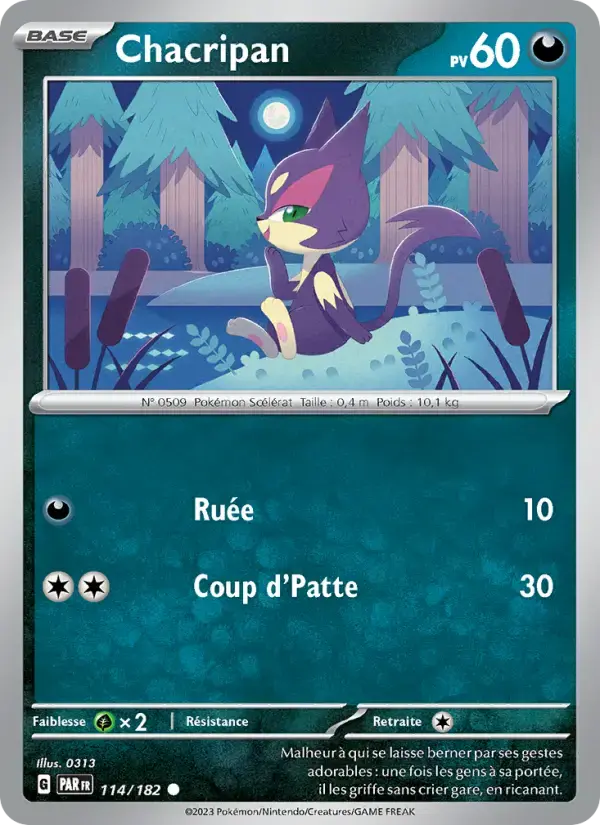 Carte Pokémon Chacripan #114 — Faille Paradoxe